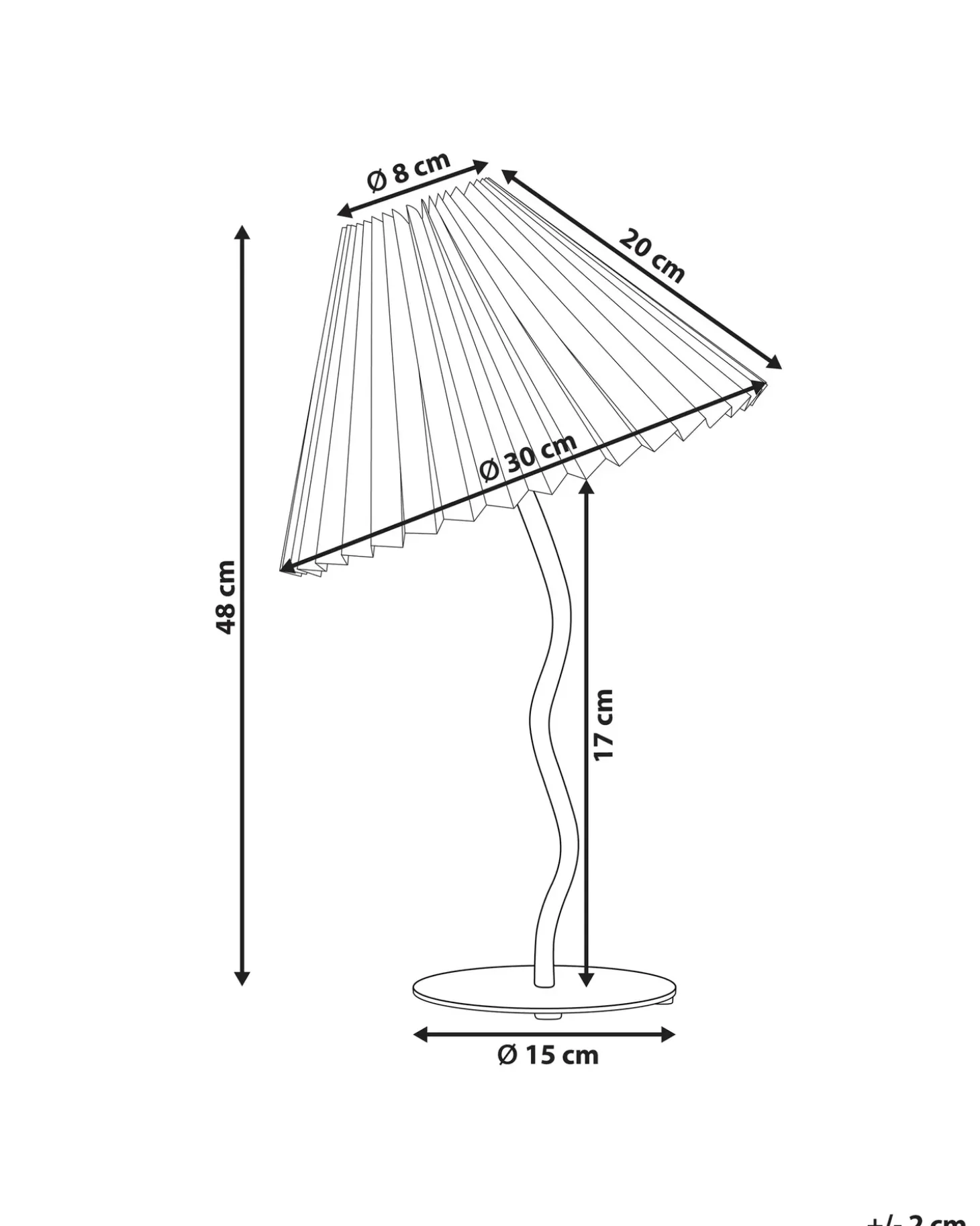Bordlampe ALWERO Metal Hvid