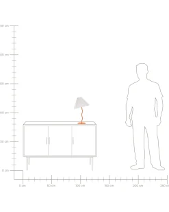 Bordlampe ALWERO Metal Orange