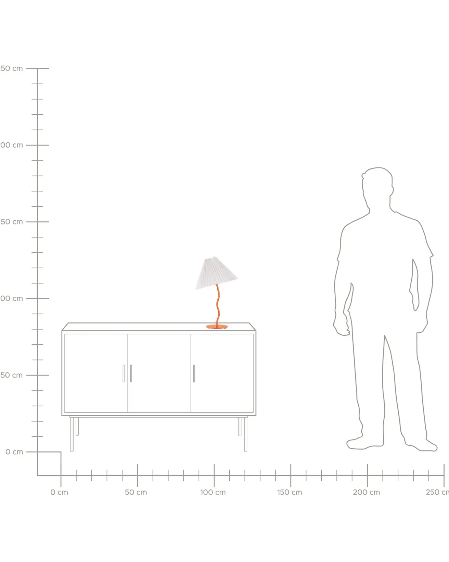 Bordlampe ALWERO Metal Orange