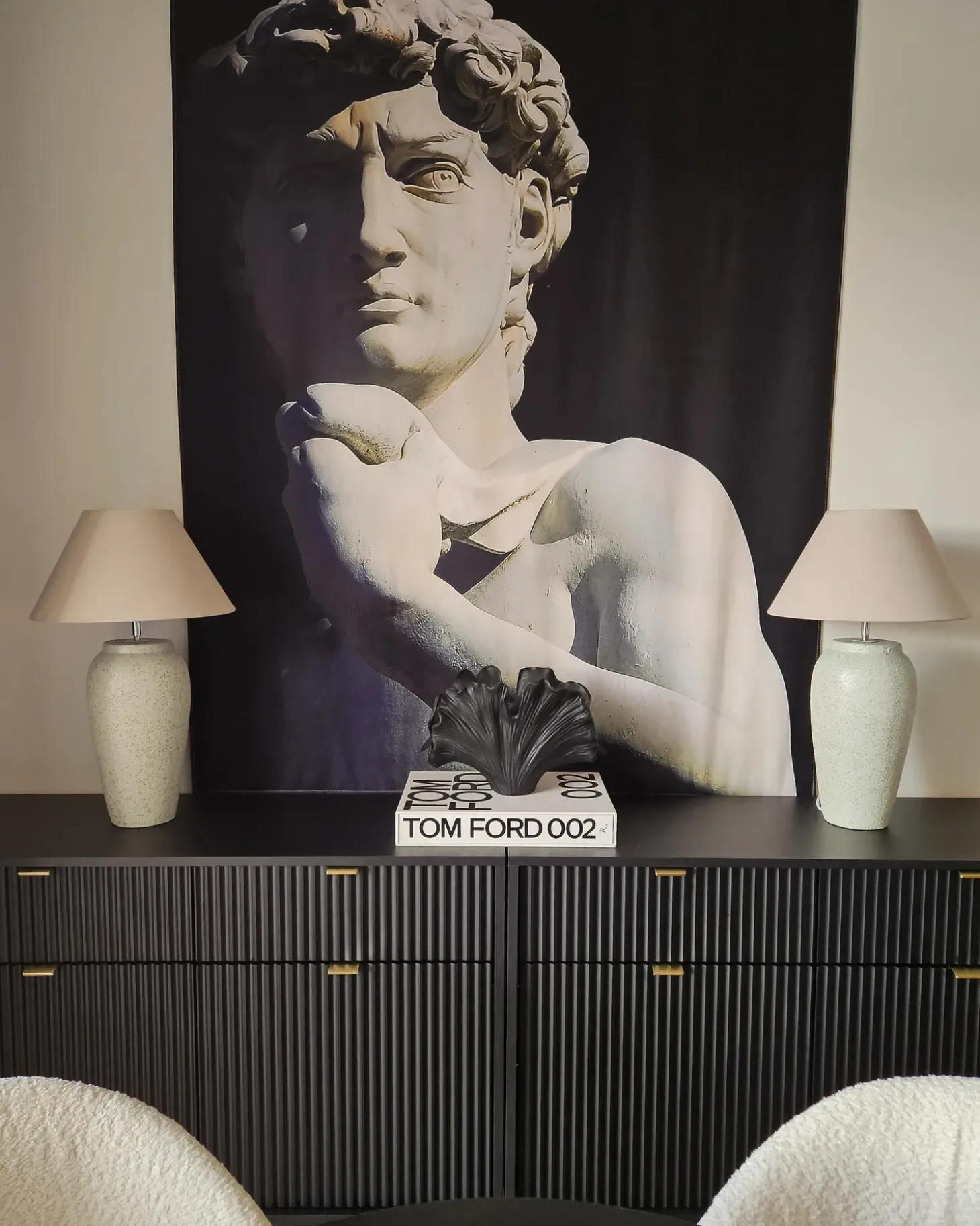Bordlampe AMBLO Keramik Cremehvid