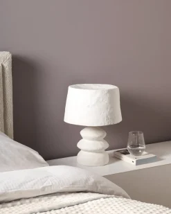 Bordlampe ARAPEY Papmaché Hvid
