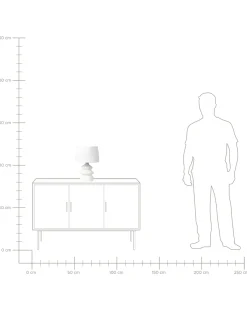 Bordlampe ARAPEY Papmaché Hvid