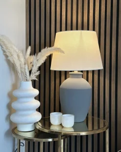 Bordlampe ARCOS Keramik Grå