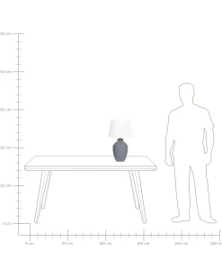 Bordlampe ARCOS Keramik Grå