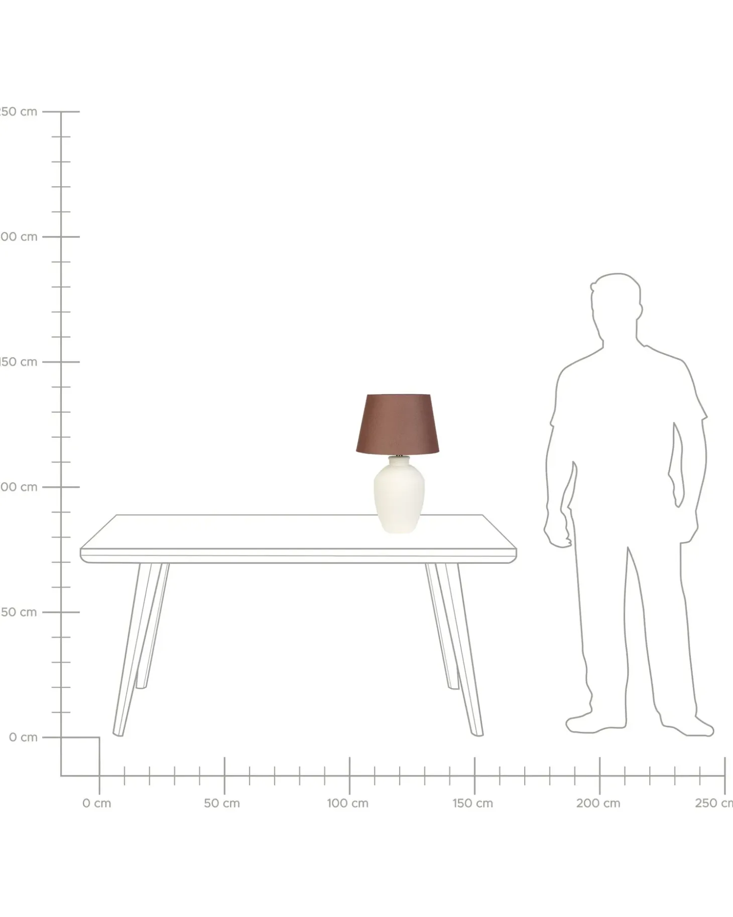 Bordlampe ARCOS Keramik Hvid