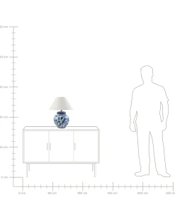 Bordlampe ARUNCA Porcelæn Hvid/blå