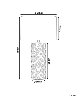 Bordlampe BALONNE Keramik Lys Beige