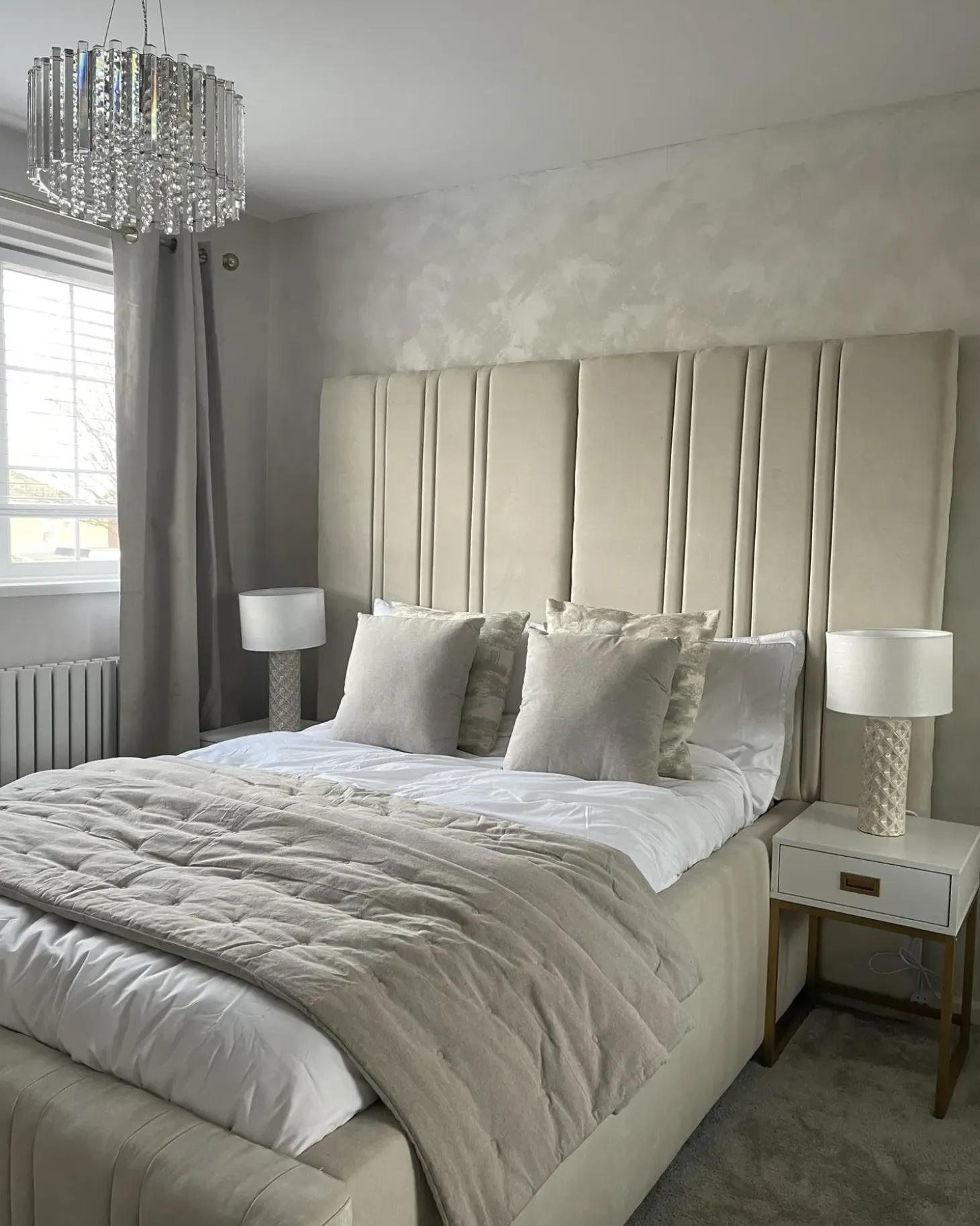 Bordlampe BALONNE Keramik Lys Beige