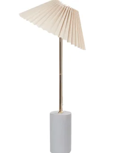Bordlampe BALUARTE Kunstlinned Beige