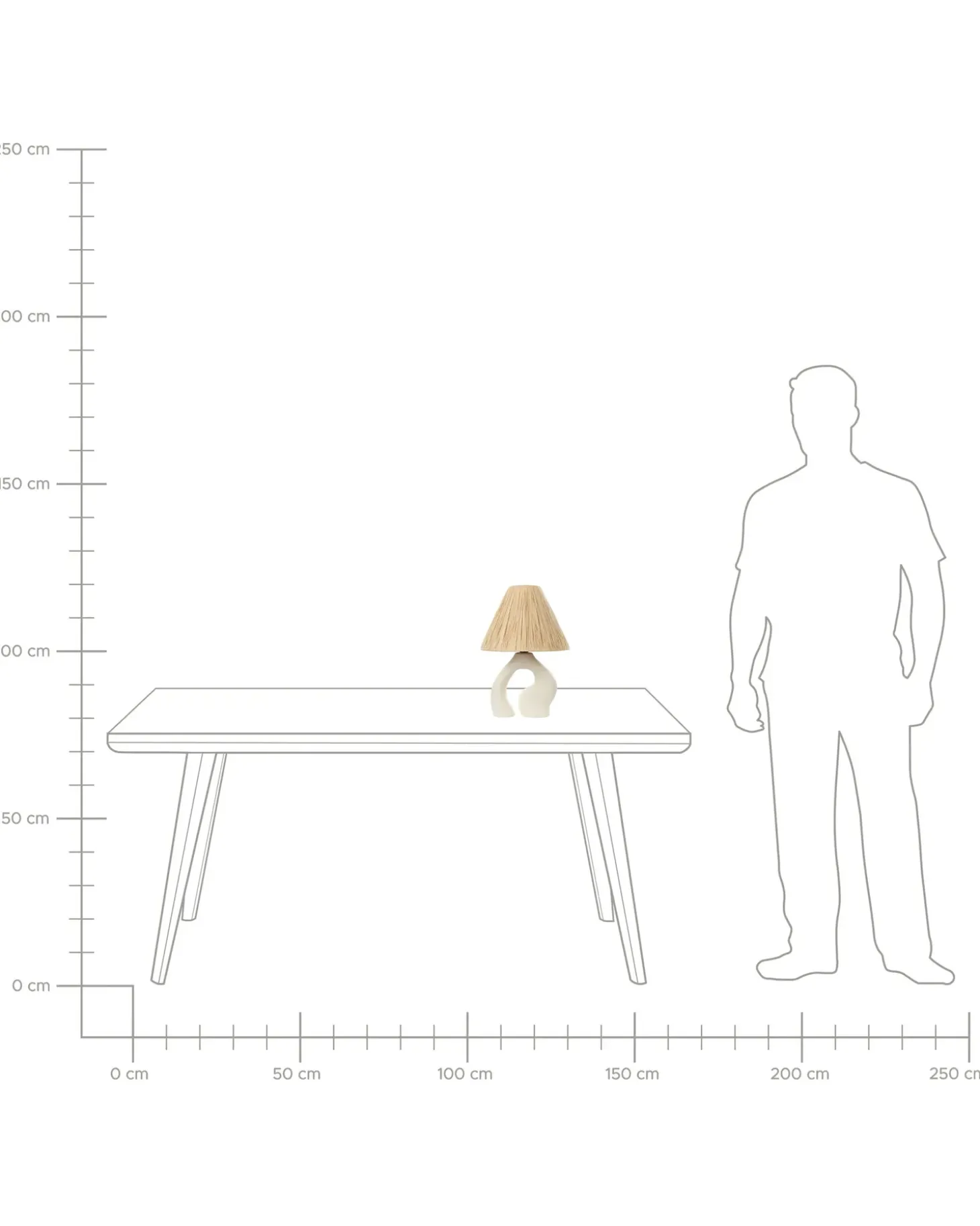 Bordlampe BARBAS Keramik Naturlig