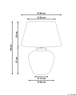Bordlampe BARTON Keramik Brun