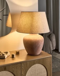 Bordlampe BARTON Keramik Brun