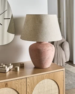 Bordlampe BARTON Keramik Brun