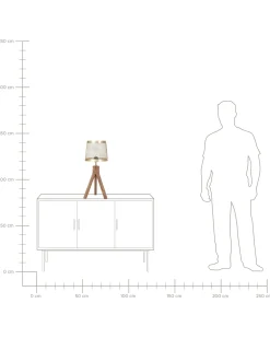 Bordlampe BEKI Mangotræ Brun