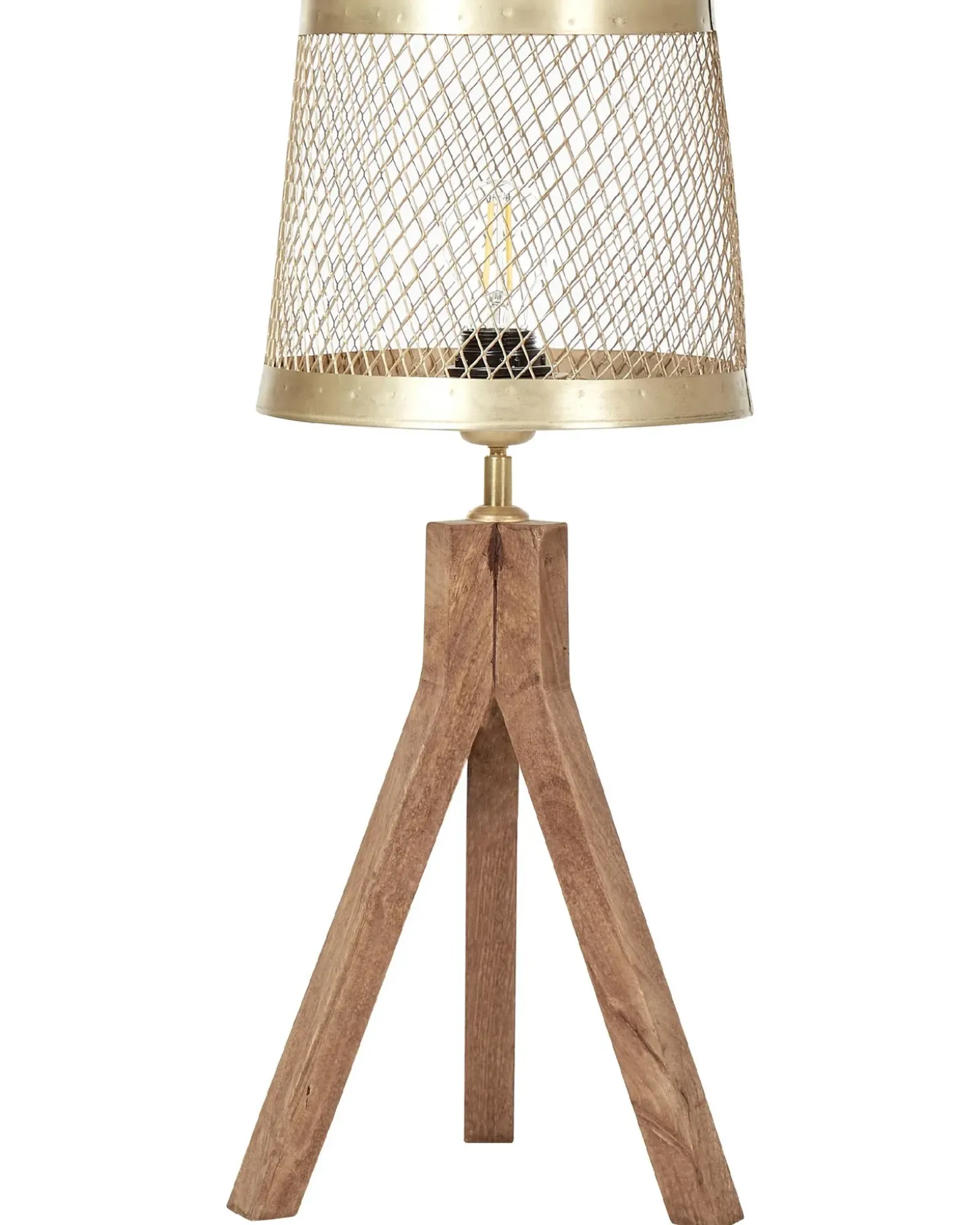 Bordlampe BEKI Mangotræ Brun