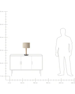 Bordlampe BELESSA Hør Lys Beige