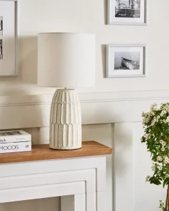 Bordlampe BELIHUL Keramik Cremehvid