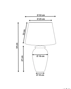 Bordlampe BELUSO Porcelæn Hvid/blå