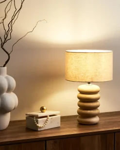 Bordlampe BETWA Mangotræ Lysebrun