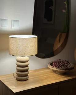 Bordlampe BETWA Mangotræ Lysebrun