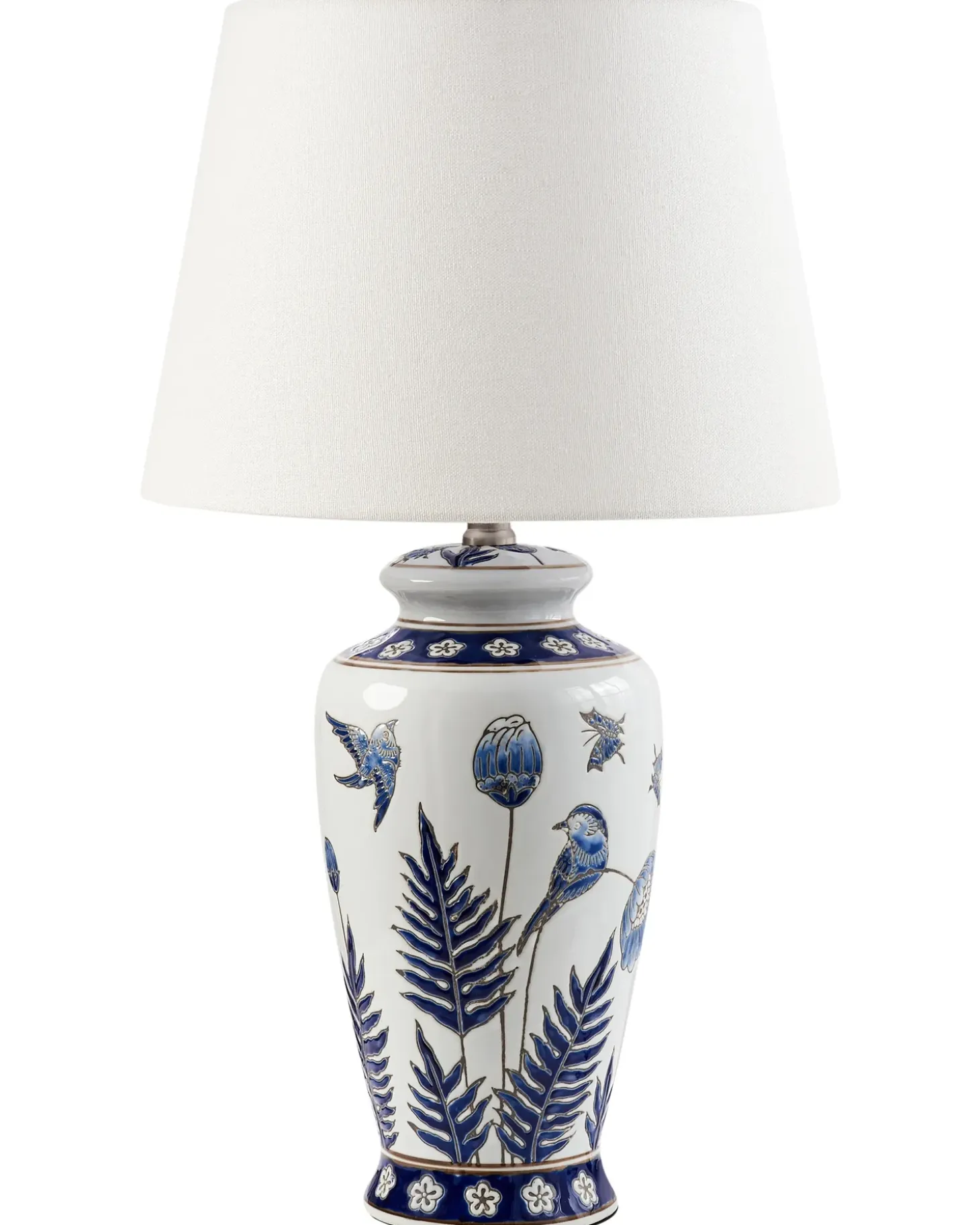 Bordlampe BIJELA Porcelæn Hvid/blå
