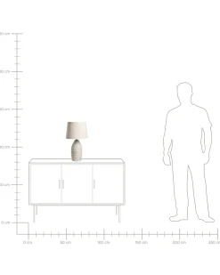 Bordlampe BILLY Keramik Cremehvid