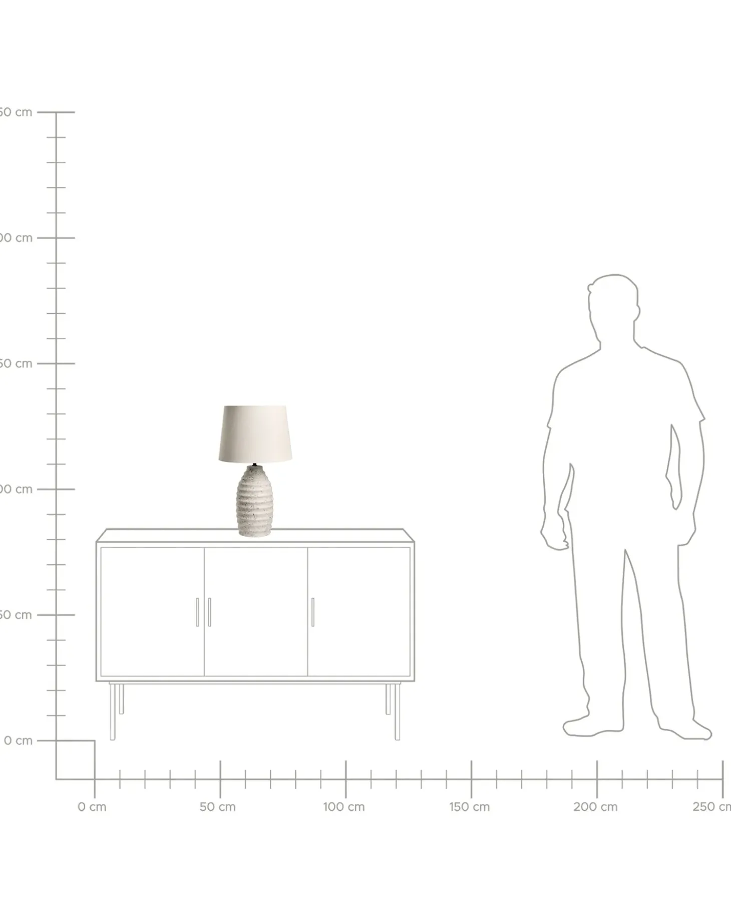 Bordlampe BILLY Keramik Cremehvid