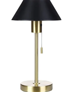 Bordlampe CAPARO Metal Sort/guld