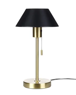 Bordlampe CAPARO Metal Sort/guld
