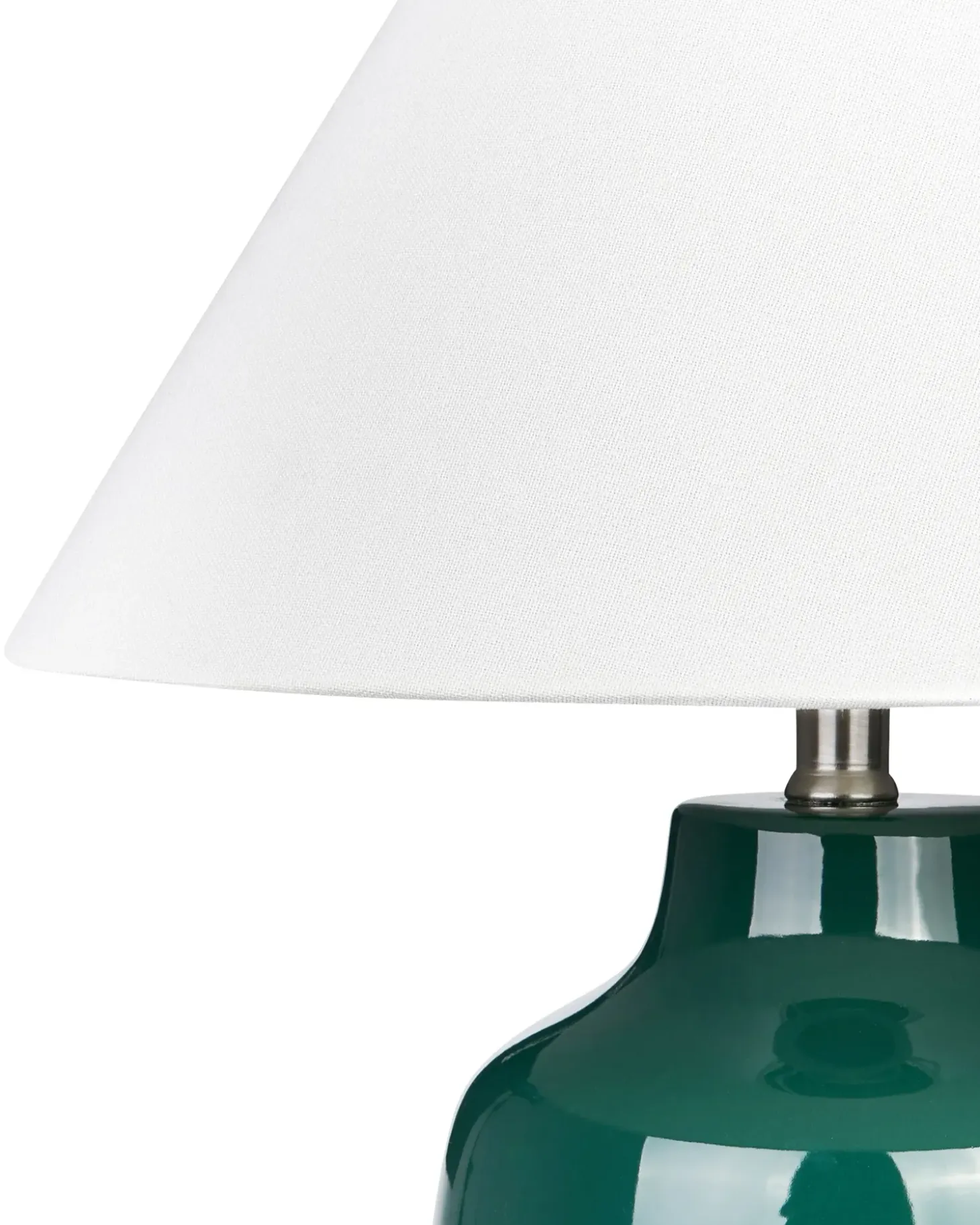 Bordlampe CARETA Keramik Mørkegrøn