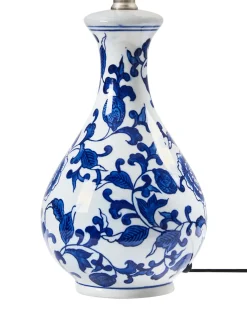 Bordlampe CARMEN Porcelæn Hvid/blå