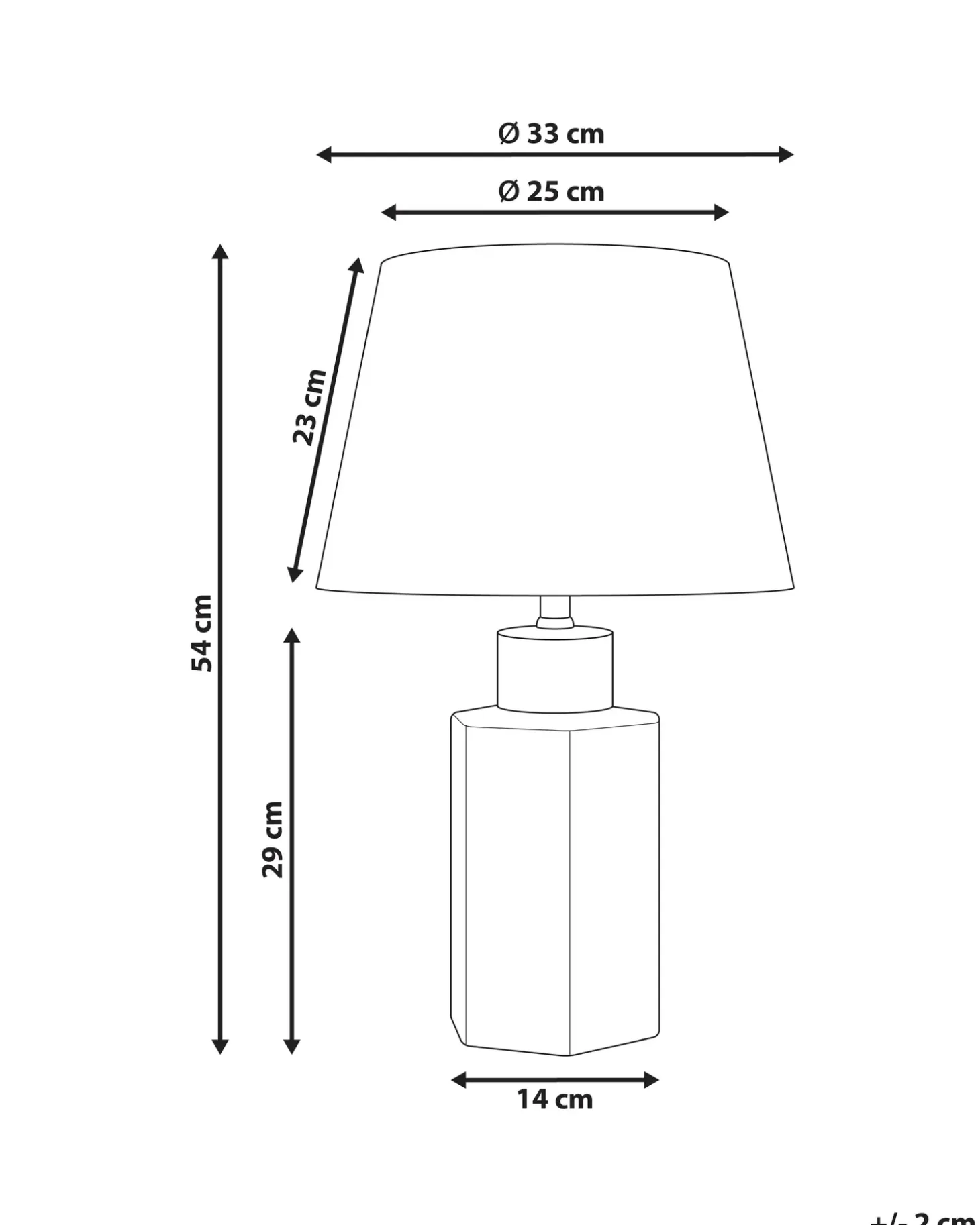 Bordlampe CAVADO Porcelæn Hvid