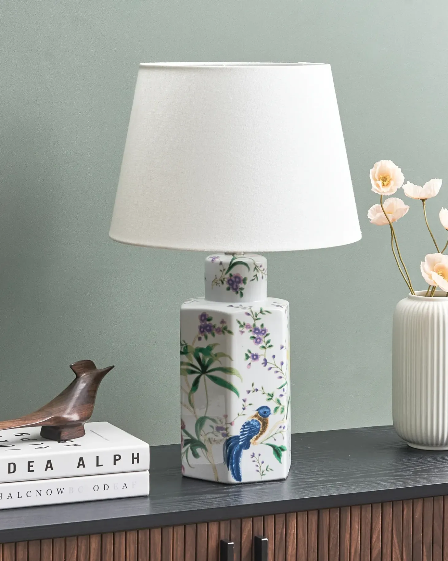 Bordlampe CAVADO Porcelæn Hvid