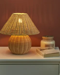 Bordlampe CINDER Rattan Naturlig