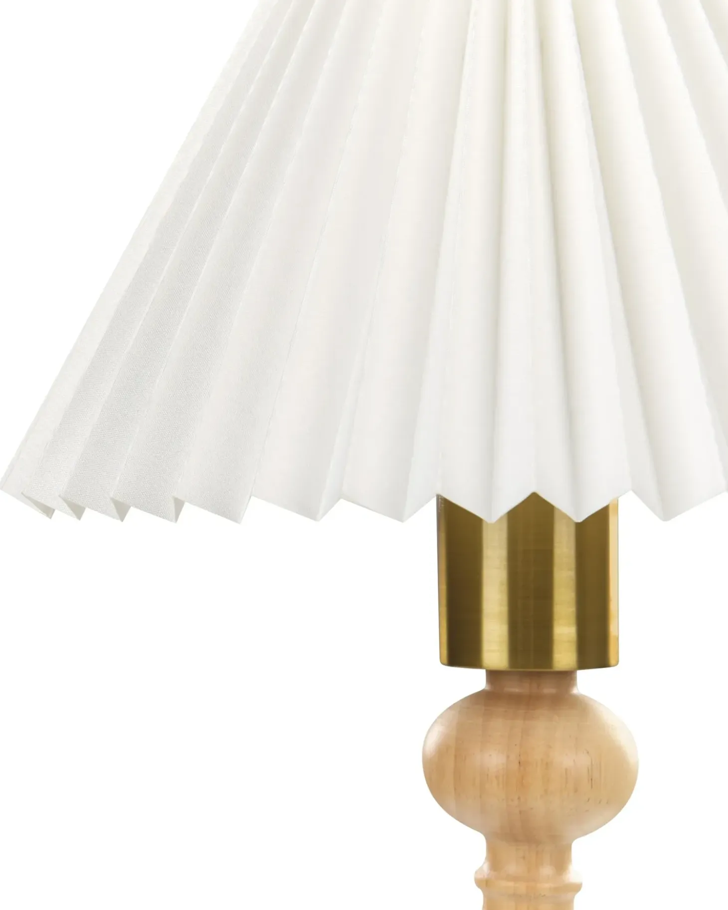 Bordlampe COOKS Egetræ Lysebrun/hvid