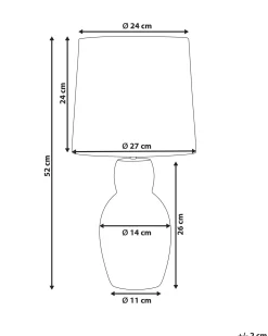 Bordlampe DEDURU Keramik Beige