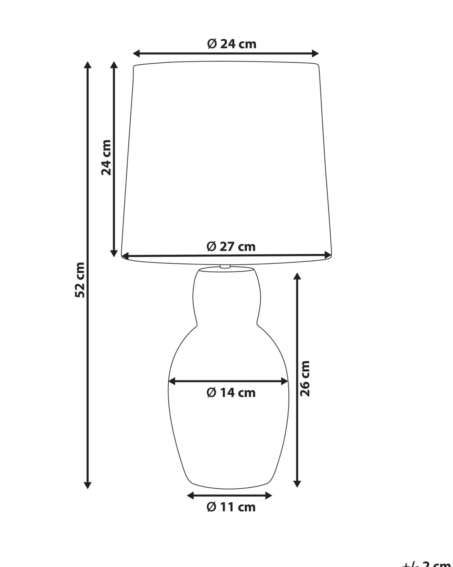 Bordlampe DEDURU Keramik Beige