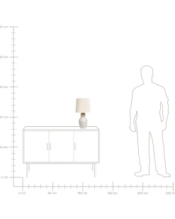 Bordlampe DEDURU Keramik Beige