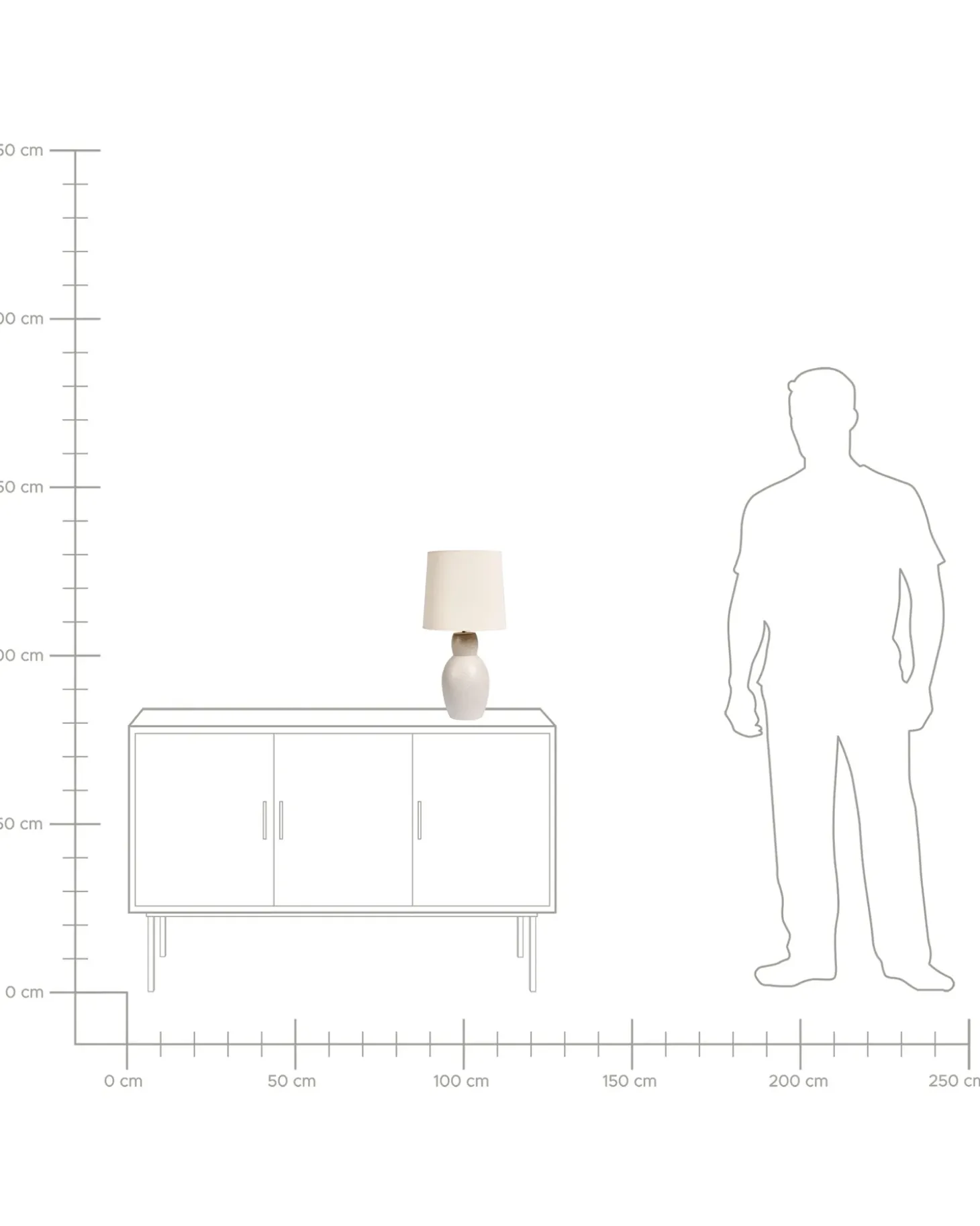 Bordlampe DEDURU Keramik Beige