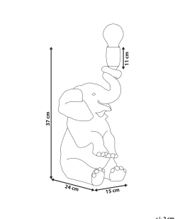 Bordlampe Elefant FORTUNA Sort