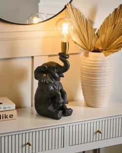 Bordlampe Elefant FORTUNA Sort