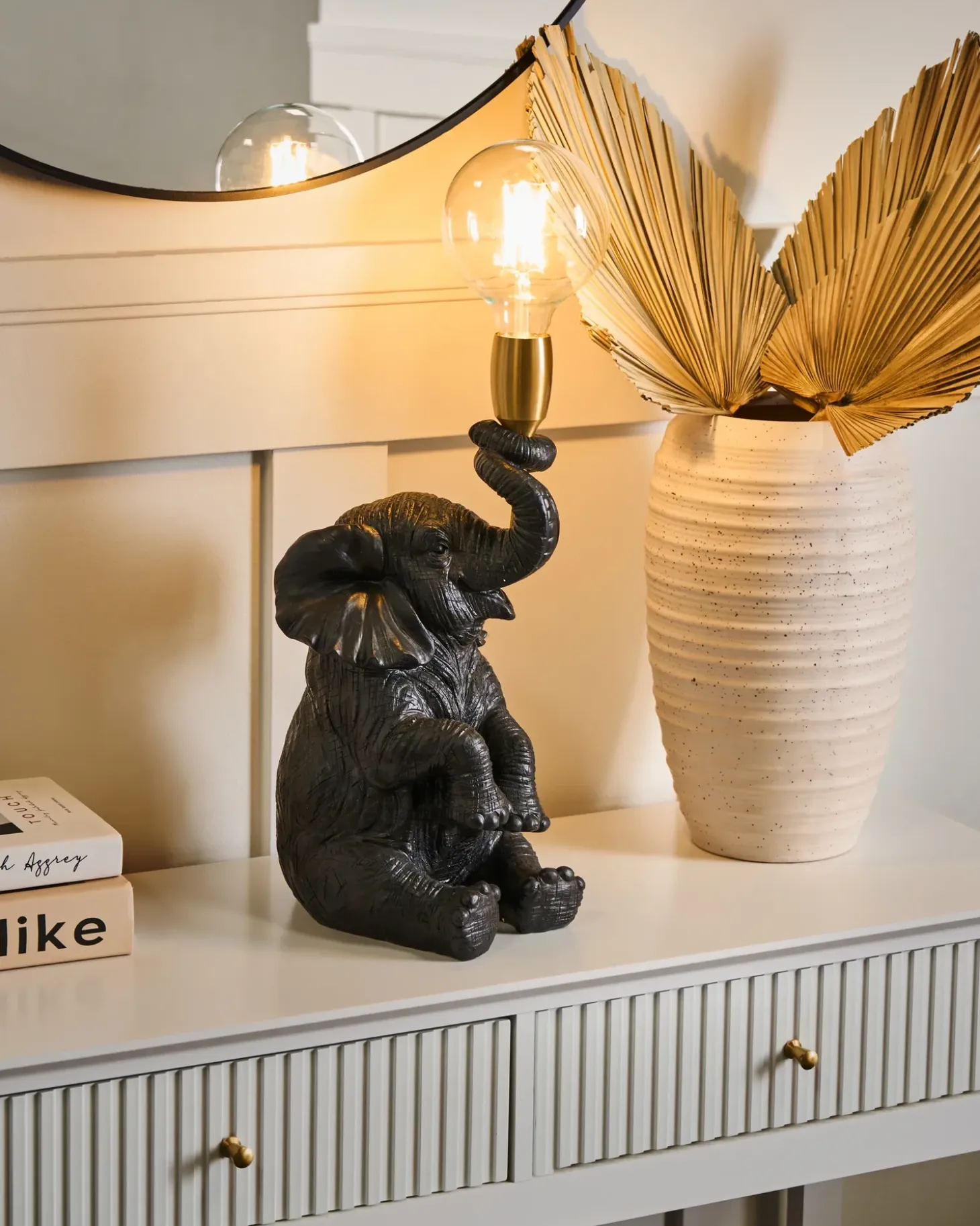 Bordlampe Elefant FORTUNA Sort