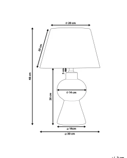 Bordlampe FABILOS Keramik Grå