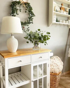 Bordlampe FERGUS Keramik Hvid