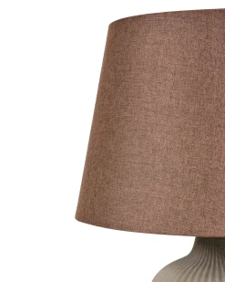 Bordlampe FERGUS Keramik Brun