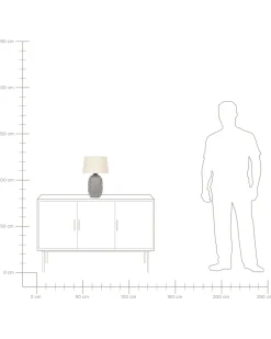 Bordlampe FERREY Keramik Grå