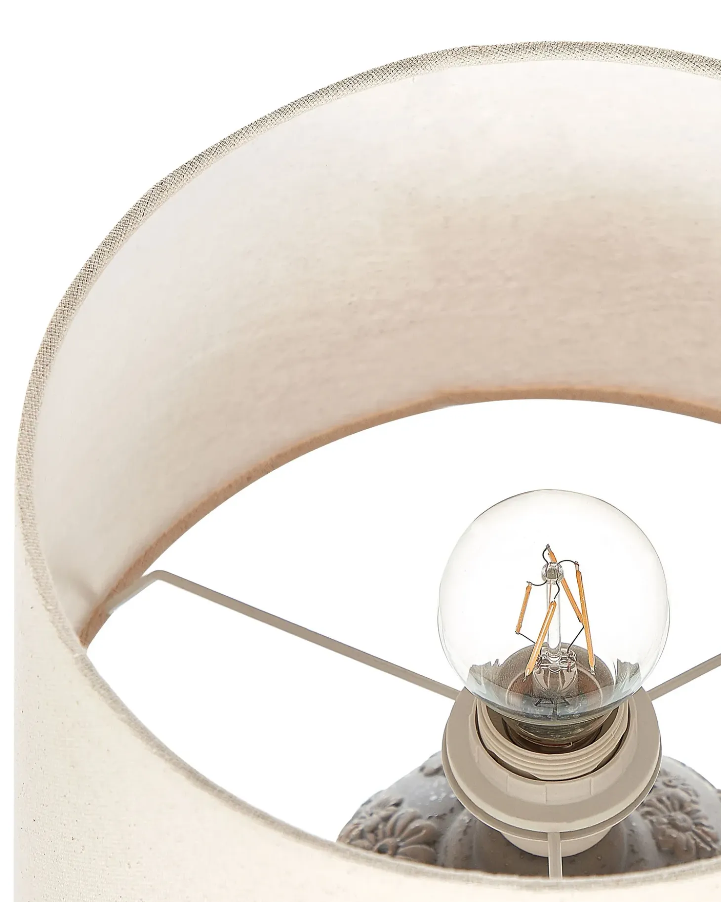 Bordlampe FERREY Keramik Grå