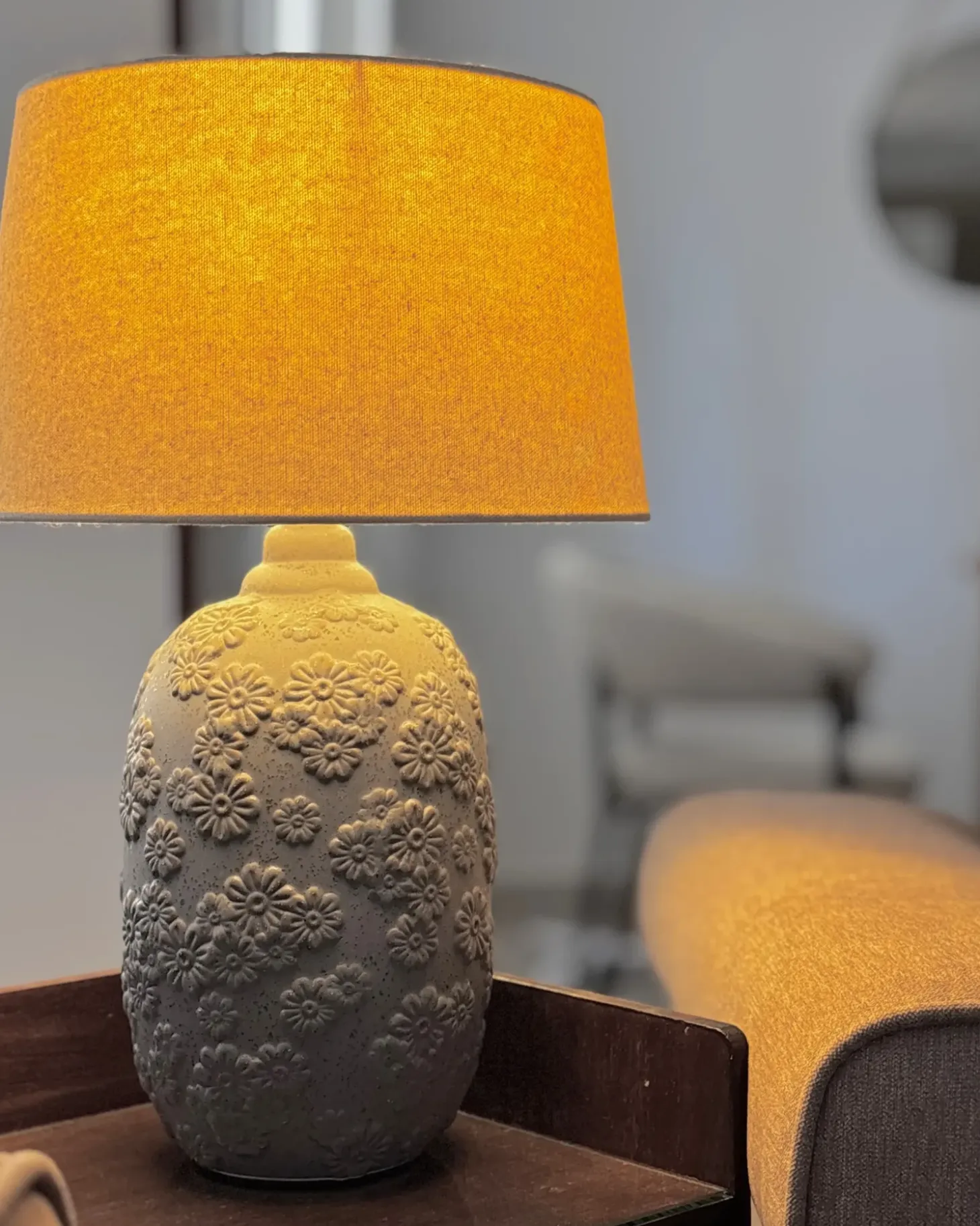 Bordlampe FERREY Keramik Grå