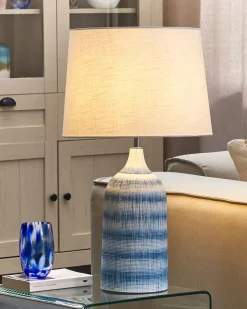 Bordlampe GEORGINA Keramik Blå