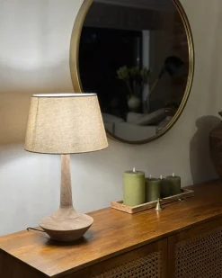 Bordlampe GODAWARI Mangotræ Mørkebrun